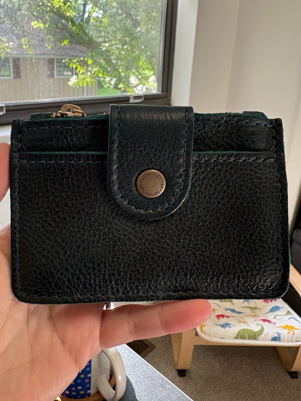 Portland Leather Sabrina snap wallet - boreal